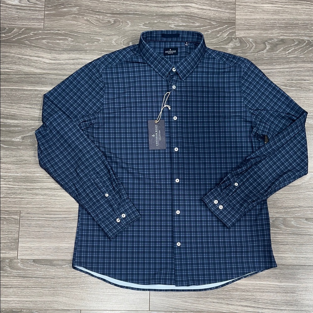Chatham Road Navy Checkered Button Down Shirt